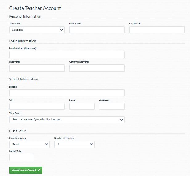 Create Account